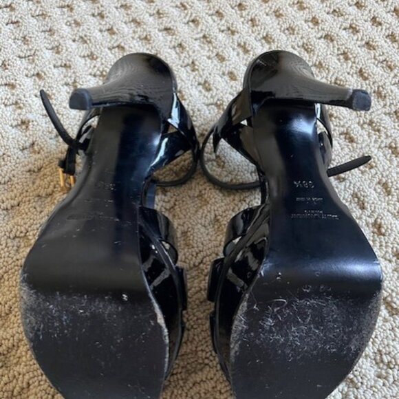 YSL Tribute Patent Leather T-Strap Platform Sandal - Picture 5 of 6